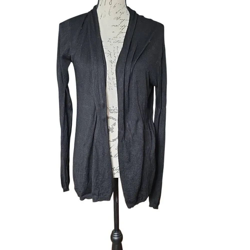 Express Women's Size Medium Black Open Front Knit Cardigan